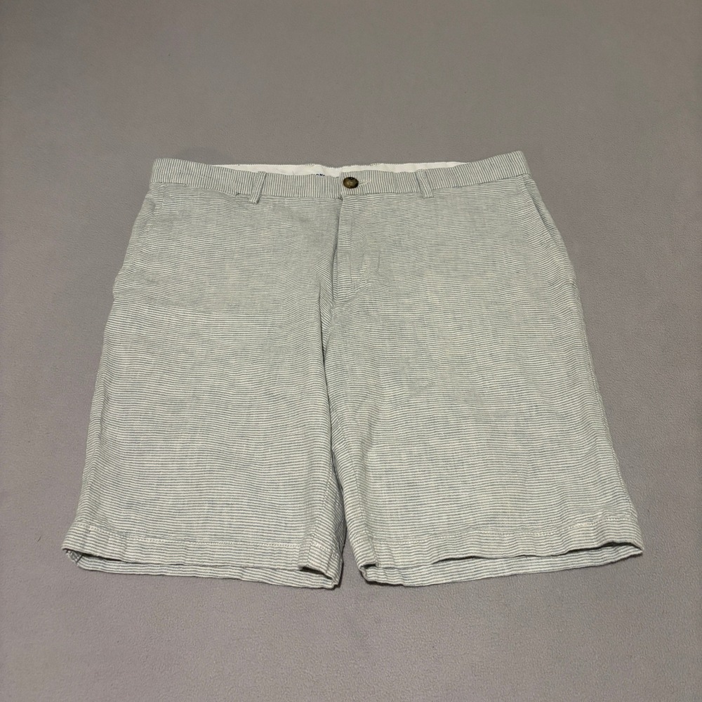 Old Navy Mens Ultimate Slim Built-In Flex‎ Striped Linen Blend Shorts Size 36